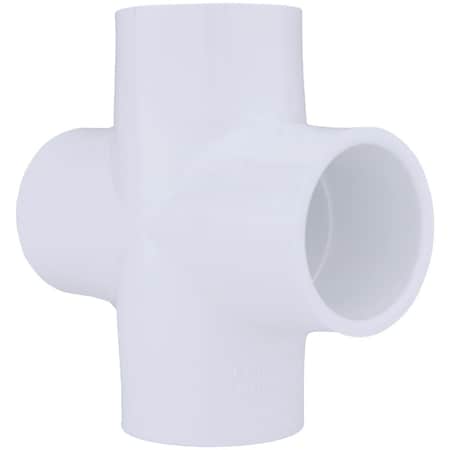 Charlotte Pipe And Foundry 1-1/4 In. Schedule 40 Slip PVC Cross PVC 02410  1000HA